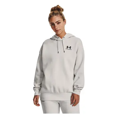 Pulóver Under Armour Essential Flc Os Hoodie White Clay