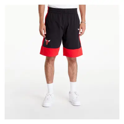 Sort New Era NBA Colour Block Shorts Chicago Bulls Black/ Front Door Red