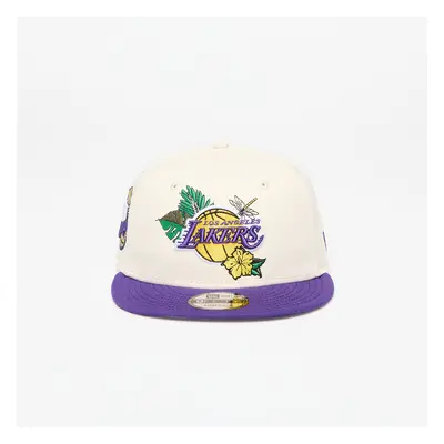 Baseball sapka New Era Los Angeles Lakers 9FIFTY NBA Floral Snapback Cap Ivory/ True Purple