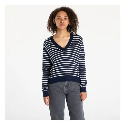 Pulóver Tommy Jeans Essential Vneck Sweater Blue