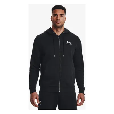 Pulóver Under Armour Essential Fleece Fz Hood Black