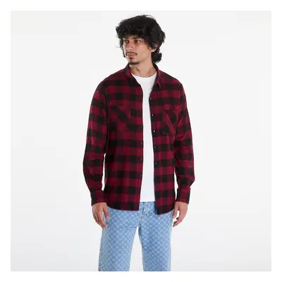 Ing Urban Classics Checked Flanell Shirt Black/ Burgundy