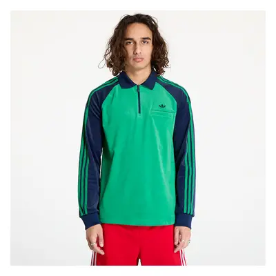 Póló adidas Velour Polo Green/ Night Indigo