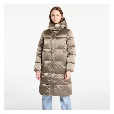 Kabát Calvin Klein Jeans Shiny Satin Puffer Coat Brindle