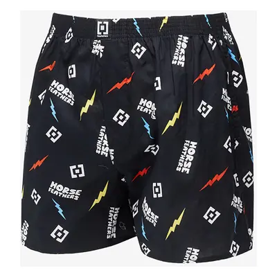 Alsónadrág Horsefeathers Manny Boxer Shorts Black/ Ignite Print