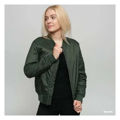 Kabát Urban Classics Ladies Basic Bomber Jacket Green