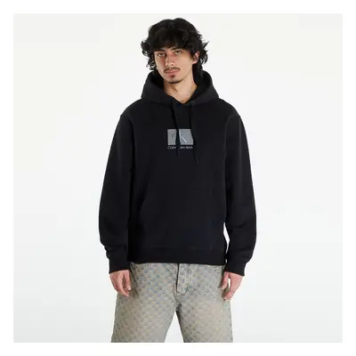 Pulóver Calvin Klein Jeans Embroidery Patch Hoodie Black