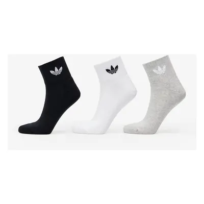 adidas Originals Mid Ankle Sock 3-Pack White/ Medium Grey Heather/ Black