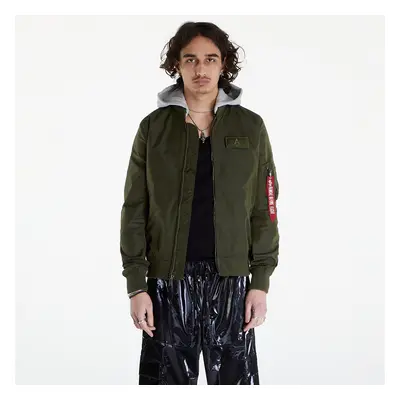 Kabát Alpha Industries MA-1 TT Hood Dark Green