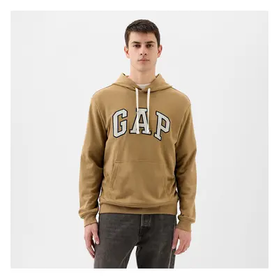 Pulóver GAP French Terry Pullover Logo Hoodie Perfect Khaki