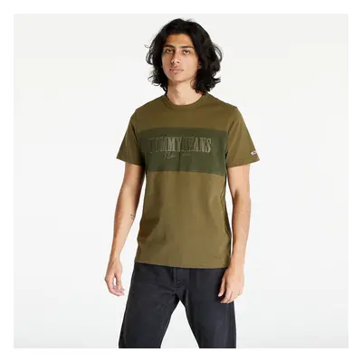 Póló Tommy Jeans Tjm Reg Linear Block Green