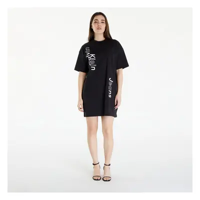 Ruha Calvin Klein Jeans Multi Placement Logo Dress Black