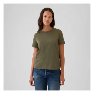 Póló GAP Shortsleeve Vneck Olive Night