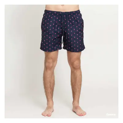 Fürdőruhák Urban Classics Pattern Swim Shorts Navy/ Pink