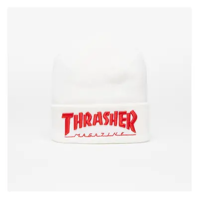 Kalap Thrasher Embroidered Logo Beanie White/ Red