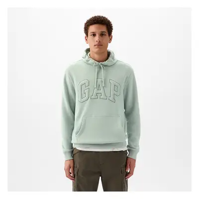 Pulóver GAP Pullover Puff Logo Hoodie Frothy Aqua