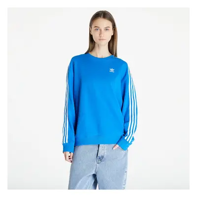 Pulóver adidas 3 Stripes Oversized Crew Sweatshirt Blue Bird