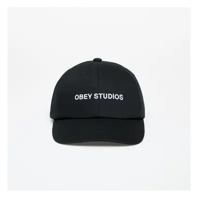 Baseball sapka OBEY Studios Twill 6 Panel Cap Black