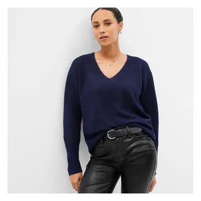 Pulóver GAP V Neck Sweater Navy Uniform