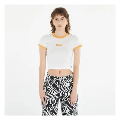 Póló Levi's ® Graphic Ringer Mini Tee Bright White/ Golden Nugget/ White