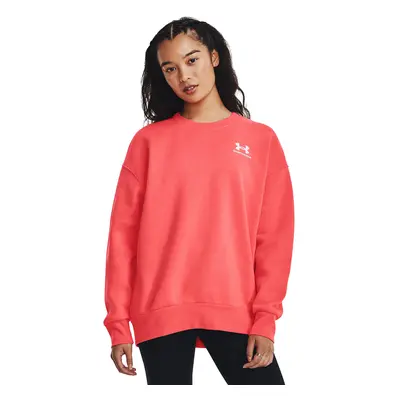 Pulóver Under Armour Essential Flc Os Crew Venom Red