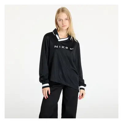 Jersey Nike Sportswear Collection Women's Dri-FIT Jacquard Long-Sleeve Jersey Top Black/ Lt Iron