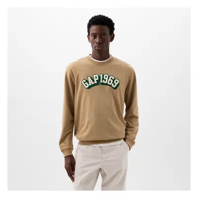 Pulóver GAP Logo Crewneck Sweatshirt Perfect Khaki