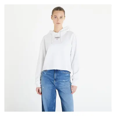 Pulóver Tommy Jeans Relaxed Essential Logo Hoodie White