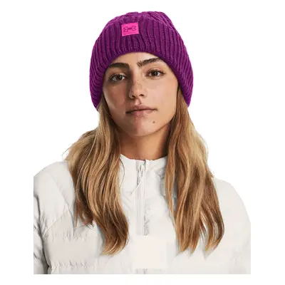 Kalap Under Armour Halftime Cable Knit Beanie Mystic Magenta