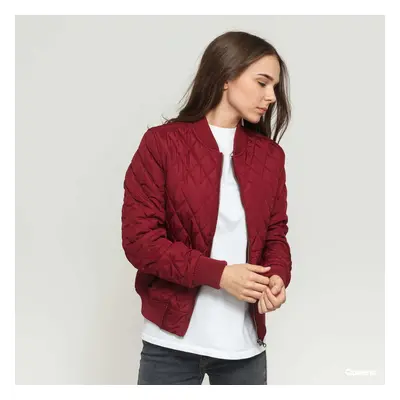 Kabát Urban Classics Ladies Diamond Quilt Nylon Jacket Wine