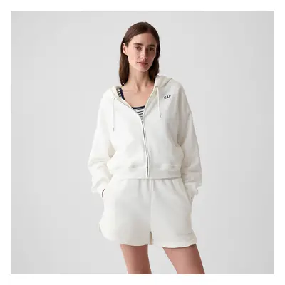 Pulóver GAP Logo Fullzip Hoodie New Off White