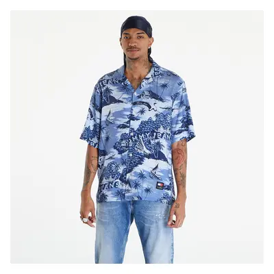 Ing Tommy Jeans Hawaiian Print Camp Collar Short Sleeve Shirt Hawaiian Aop