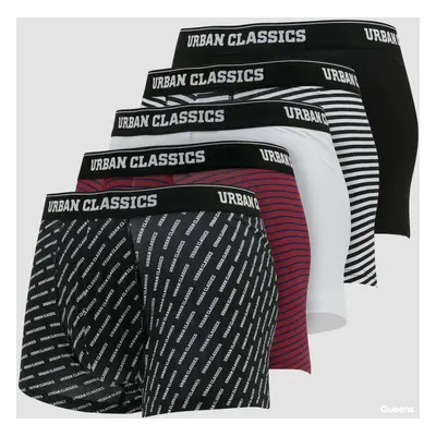 Urban Classics Boxer Shorts 5-Pack Black/ White/ Red/ Navy/ Aop