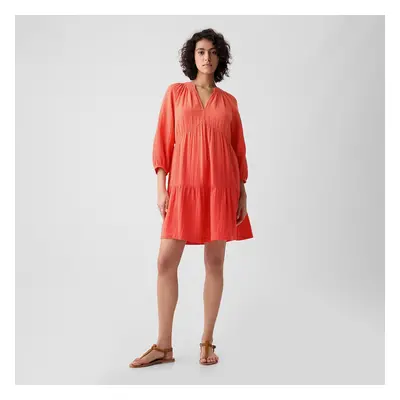 Ruha GAP Longsleeve Gauze Mini Dress Fire Coral