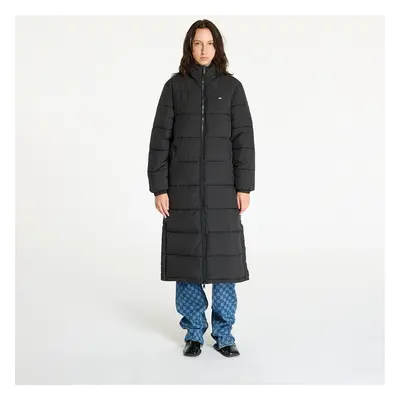 Kabát Tommy Jeans Maxi Essential Puffer Coat Black