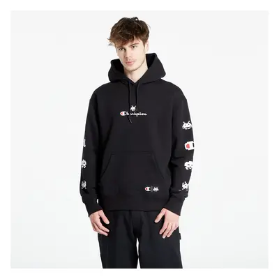 Pulóver Champion x Space Invaders Hooded Sweatshirt Black