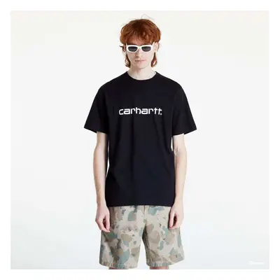 Póló Carhartt WIP S/S Script T-Shirt Black/ White