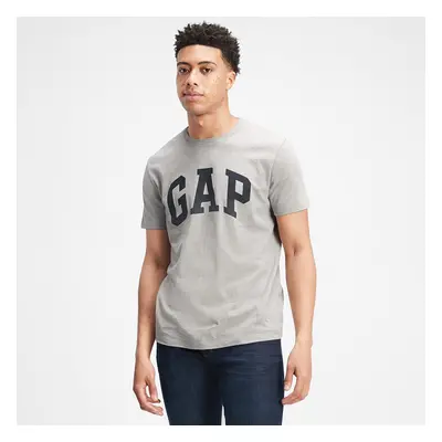 Póló GAP V-Basic Logo Tee Light Heather Grey