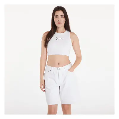 Top Karl Kani Small Signature Essential Racer Rib Top White