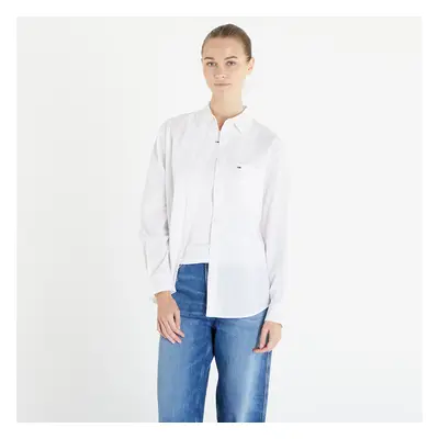 Ing Tommy Jeans Solid Linen Blend Shirt White