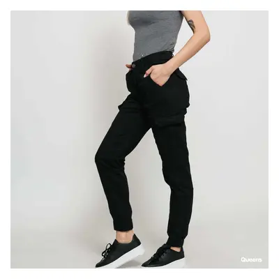 Nadrágok Urban Classics Ladies High Waist Cargo Pants Black