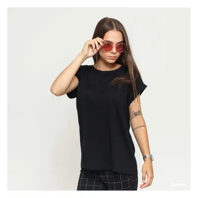 Póló Urban Classics Ladies Organic Extended Shoulder Tee Black