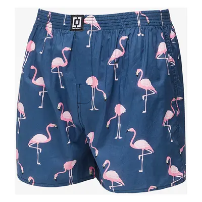 Alsónadrág Horsefeathers Manny Boxer Shorts Blue/ Flamingos Print