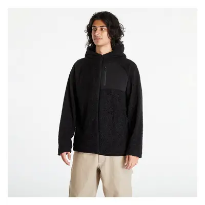 Pulóver Urban Classics Hooded Sherpa Zip Jacket Black