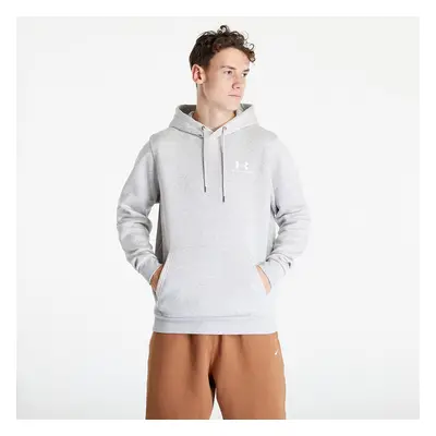 Pulóver Under Armour Essential Fleece Hoodie Ghost Gray Medium Heather/ White