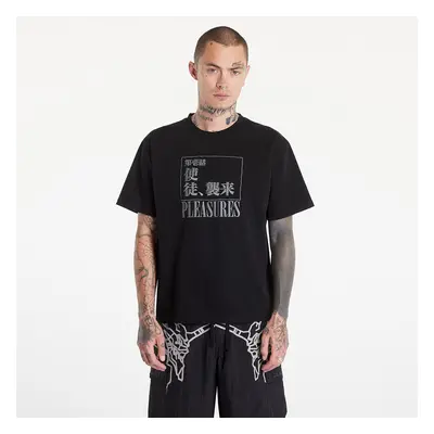 Póló PLEASURES x Evangelion Angel Attack Heavyweight Short Sleeve Tee Faded Black