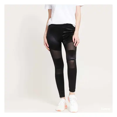 Leggings Urban Classics Ladies Shiny Tech Mesh Leggings Black