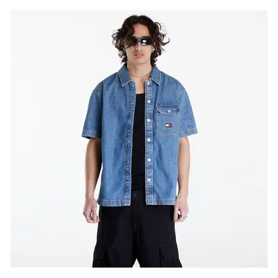 Ing Tommy Jeans Denim Short Sleeve Overshirt Mid Indigo