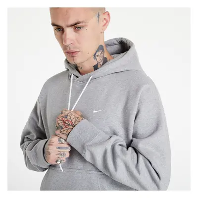 Pulóver Nike Nrg SoloSwoosh Hoodie Fleece Dk Grey Heather/ White