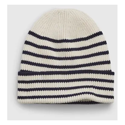 GAP Logo Beanie New Off White Stripe